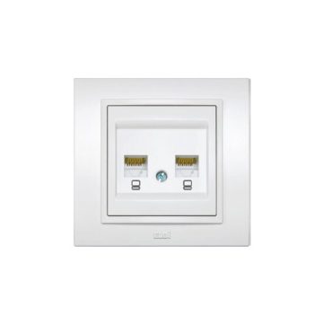 Zena Alb Priza 2xUTP Cat6E ST