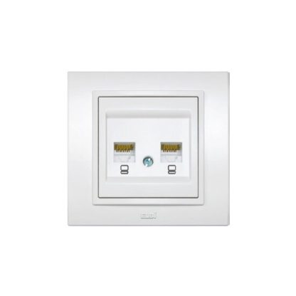 Zena Alb Priza 2xUTP Cat6E ST
