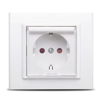 Priza Schuko Protectie Copii ST Alb Ovivo Mina