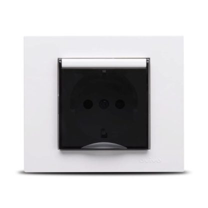 Priza Schuko Protectie Copii ST Alb