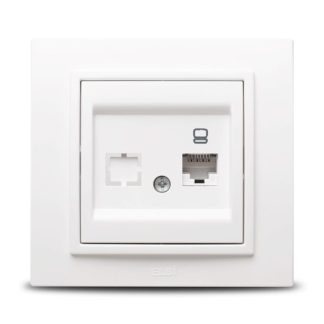 Zena Alb Priza 1xUTP Cat6E ST