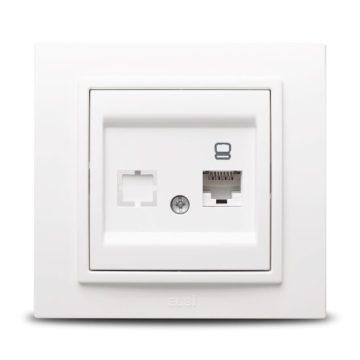 Zena Alb Priza 1xUTP Cat6E ST