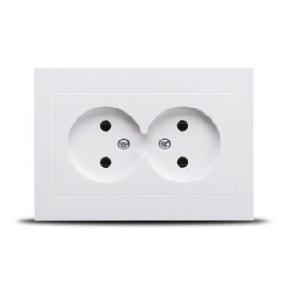 Priza Dubla fara CP ST Alb