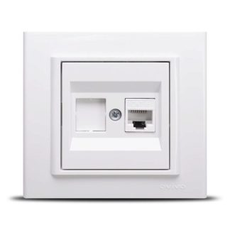 Priza UTP CAT6 ST Alb Ovivo Mina