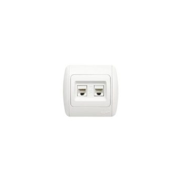 Zirve Priza UTP 2xRJ45 Cat6E ST