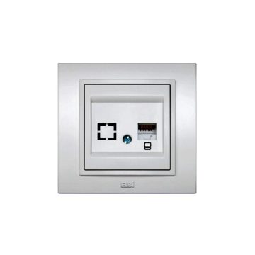 Zena Gri Metalizat Priza 1xUTP Cat6E ST