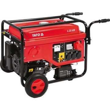Generator curent 4.25 kw (5500 w max.) motor pe benzina, 25 litri, Yato YT-85460