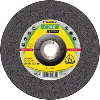 C 24 R disc polizare, 125 x 6 x 22,23 mm cu centru depresat, Klingspor 6665