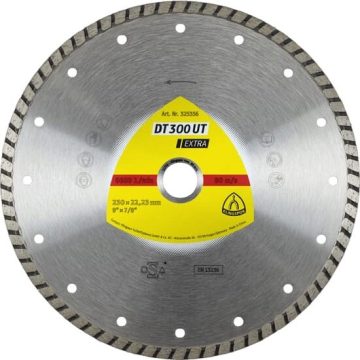 Disc diamantat de debitare DT 300 UT 125x1.9 x 22.23mm 1.9x7 mm, margine turbo continua, Klingspor 325354