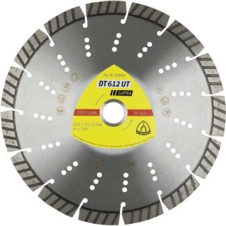 DT 612 UT disc diamantat de debitare, 230 x 2,6 x 22,23 mm 15 Segmente 42 x 2,6 x 12 mm, standard turbo, Klingspor 334047