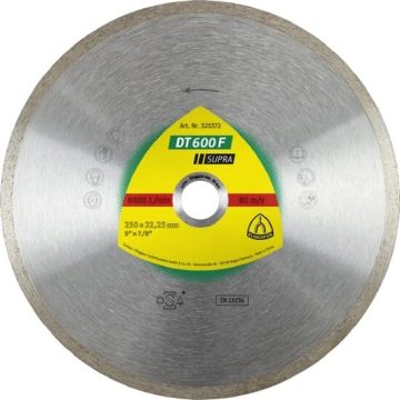DT 600 F disc diamantat de debitare, 125 x 1,6 x 22,23 mm 1,6 x 7 mm, margine continua, Klingspor 325369