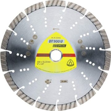 DT 900 U disc diamantat de debitare, 230 x 2,6 x 22,23 mm 15 Segmente 42 x 2,6 x 12 mm, standard turbo, Klingspor 325045