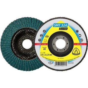 Disc lamelar frontal curbat SMT 324 EXTRA 125x22.23,granulatie 60 Klingspor 321512