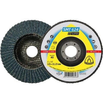 SMT 624 disc lamelare frontale, 115 x 22,23 mm Granula 40 Curbat, Klingspor 322765