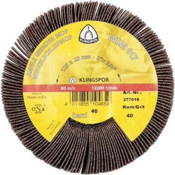 WSM 617 Perii abrazive cu flansa LS 309 X, 125 x 20 mm Granula 60 Filet M 14, Klingspor 277019