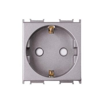 Priza simpla 2P+E cu obturator - protectie copil si capac 2M 16AX 250V antracit Panasonic P-TOS.AN