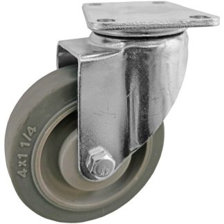 Roata furca pivotanta, tpr gri - 100 x 31 mm, DSH 411663