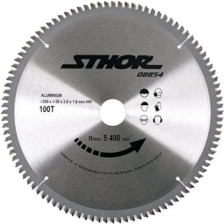 Pânză fierăstrău circular pentru aluminiu cu 100 dinti 250 x 30 x 1.8 Sthor 08854