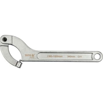 Cheie cu cârlig pin rotund 80 - 120 mm Yato YT-01678