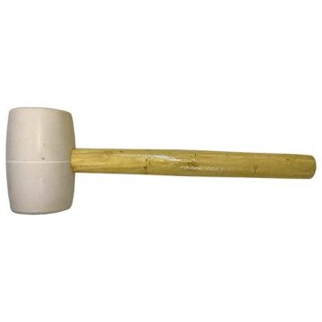 Ciocan cauciuc tip francez 680gr alb coada lemn DSH 010835