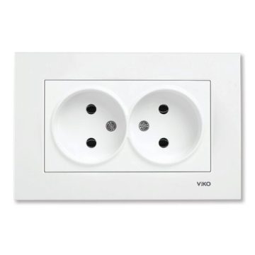 Priza 2P dubla 16A 250V alb Viko VI-KAP2
