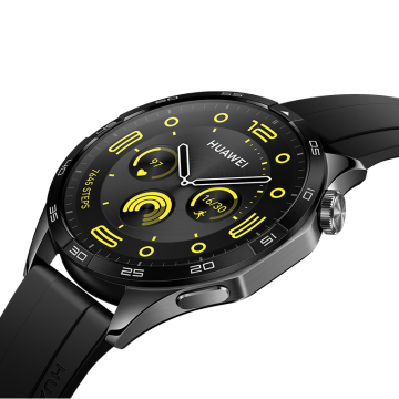 HUAWEI WATCH GT 4 46mm Black, Curea Black Fluoroelastomer, Android/iOS