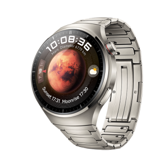 HUAWEI WATCH 4 Pro cu eSIM, carcasă Titan de grad aerospațial, curea Titanium, Android/iOS