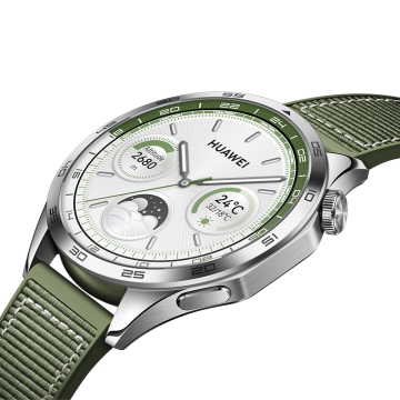 HUAWEI WATCH GT 4 46mm Green, Curea Green Woven, Android/iOS