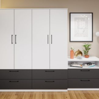 Dulap Benjamin Gri / Alb - C164/01