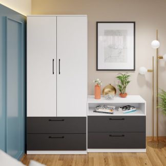 Dulap Benjamin Gri / Alb – C83/01