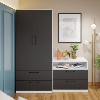 Dulap Benjamin Gri / Alb – C83/02