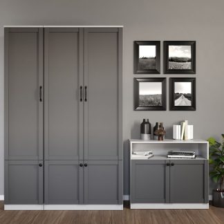 Dulap Grafit Gri/Alb - C124/01