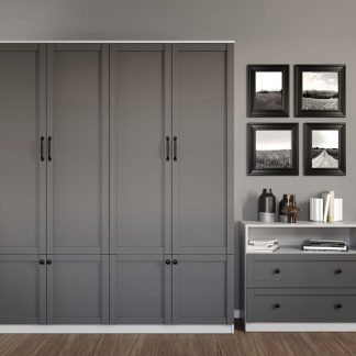 Dulap Grafit Gri/Alb - C164/01