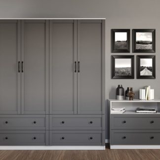 Dulap Grafit Gri/Alb - C164/03