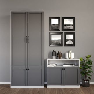 Dulap Grafit Gri/Alb - C83/01