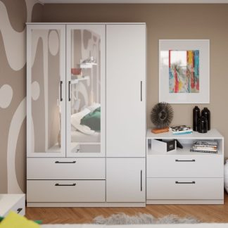 Dulap Snow Alb - C124/03 cu oglinda