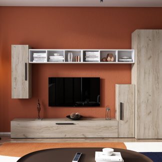 Living Pati 073 - Mobila Sufragerie Stejar + Alb