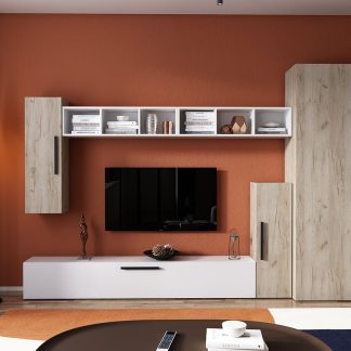 Living Pati 074 - Mobila Sufragerie Stejar + Alb