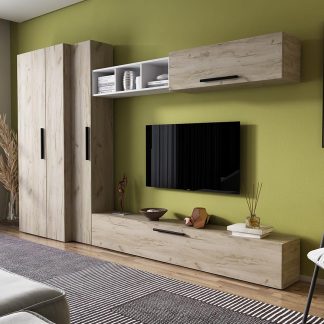 Living Pati 079 - Mobila Sufragerie Stejar + Alb