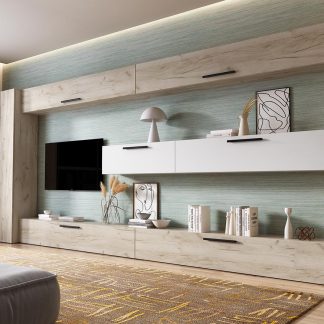 Living Pati 101 - Mobila Sufragerie Stejar + Alb