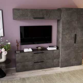 Living Pati 111 - Mobila Sufragerie Gri Beton