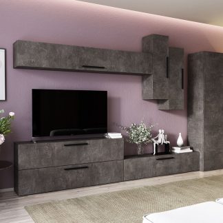 Living Pati 117 - Mobila Sufragerie Gri Beton