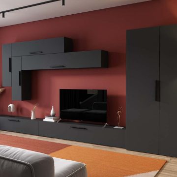 Living Pati 150 - Mobila Sufragerie Gri Antracit