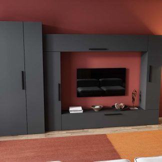 Living Pati 154 - Mobila Sufragerie Gri Antracit