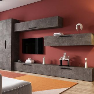 Living Pati 160 - Mobila Sufragerie Gri Beton