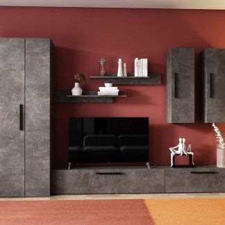 Living Pati 164 - Mobila Sufragerie Gri Beton