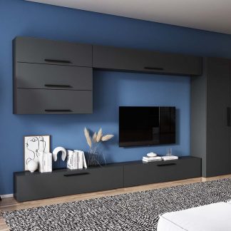 Living Pati 166 - Mobila Sufragerie Gri Antracit