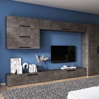 Living Pati 168 - Mobila Sufragerie Gri Beton