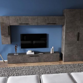 Living Pati 176 - Mobila Sufragerie Gri Beton