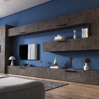 Living Pati 180 - Mobila Sufragerie Gri Beton